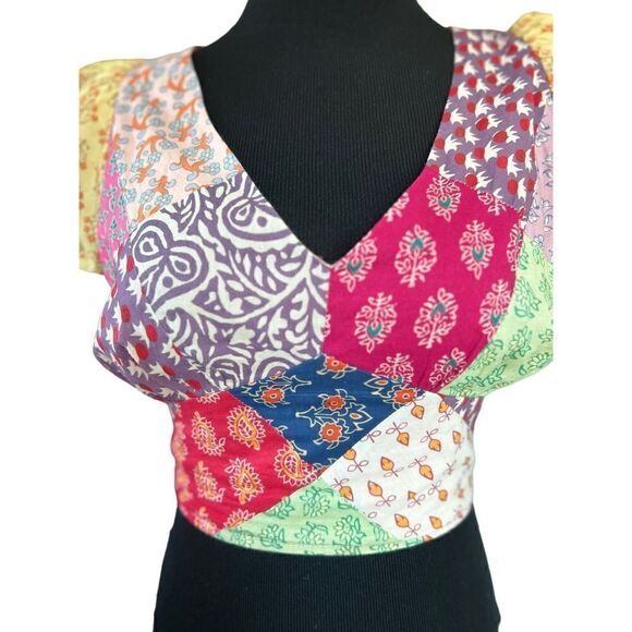 LOVE THE LABEL Patchwork Cotton
Voile Crop Top Size - Picture 7 of 7